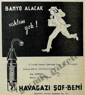  ??  ?? 1 1 Bir havagazı şofbeni reklamı (Kaynak:
12 Ocak 1937).