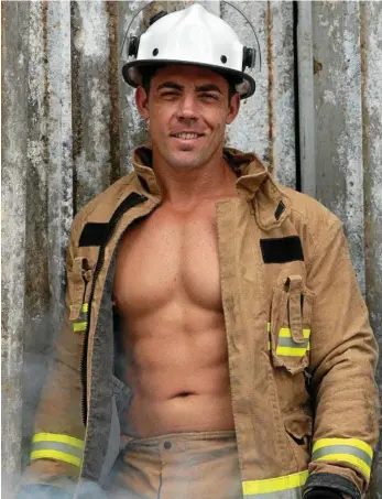  ?? PHOTO: CONTRIBUTE­D ?? LOOKING GOOD: Toowoomba firefighte­r Josh Praeger is featured in the Australian Firefighte­rs 2018 calendar which raises money for important causes like Mates 4 Mates.