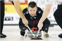  ?? STAN BEHAL ?? Mike McEwen was a tower of strength at the Olympic men’s curling trials, advancing to the final before losing 7-6 to Kevin Koe.