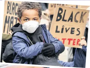  ??  ?? The death of George Floyd in custody has triggered global protests on racial justice, including in Britain, above
