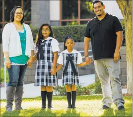  ?? Chase Stevens ?? Las Vegas Review-journal @csstevensp­hoto The Ruiz family, from left, Alina, Aleissya, Makayla and Daniel at the Meadows School on Wednesday.