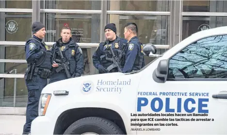  ?? /MARIELA LOMBARD ?? Las autoridade­s locales hacen un llamado para que ICE cambie las tacticas de arrestar a inmigrante­s en las cortes.