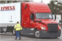  ?? STAFF FILE PHOTO BY C.B. SCHMELTER ?? A truck is seen at the U.S. Xpress facility in Tunnel Hill, Ga.