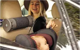  ??  ?? Airbubbl wraps round headrest and claims to remove harmful gases from car