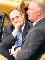  ??  ?? Friends Alex Salmond and Alex Neil MSP