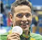  ??  ?? SILVER: Chad Le Clos