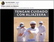  ??  ?? CON HUMOR. En su cuenta de Facebook en español, simuló ser perseguido por qataríes. Le reprochan impulsar la “normalizac­ión” entre israelíes y palestinos, algo que para sus críticos equivale a traición.