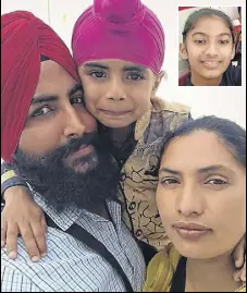  ?? HT PHOTOS ?? Accused Paramjit Singh with his son Prabhjot and wife Palwinder Kaur; and (inset) his daughter Mankirat Kaur.