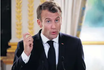  ?? PHOTO: REUTERS ?? French President Emmanuel Macron’s moderate sheen has tarnished as he has come to be seen by many as the ‘‘president of the rich’’.