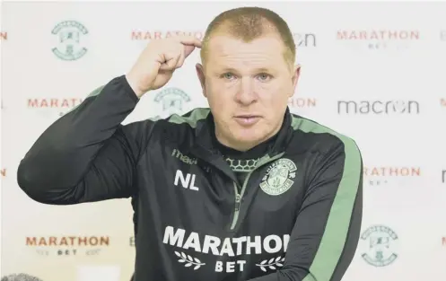  ??  ?? Hibs manager Neil Lennon expected Rangers to seek a more experience­d manager than Steven Gerrard, who is ‘one of my heroes’.