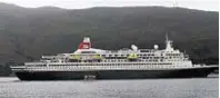  ??  ?? Boudicca arrived with 880 passengers aboard