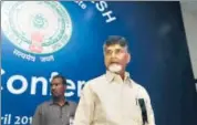  ?? ARVIND YADAV/HT ?? Andhra Pradesh CM N Chandrabab­u Naidu at a press conference in New Delhi on Wednesday.