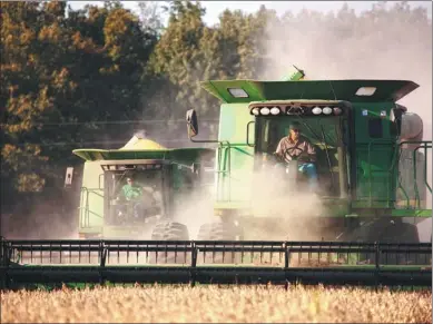  ?? PROVIDED TO CHINA DAILY ?? Soybeans are harvested in Princeton, Illinois, the United States.