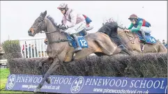  ?? Picture: Neale Blackburn, chasdog.com ?? Marcle Ridge and Tommie O’Brien head for victory at Barbury