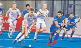  ?? ANI ?? Action during India’s Pro League match against Spain in Bhubaneswa­r on Sunday.