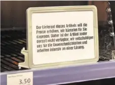  ?? MIGROS ?? Protest-schild: So wettert Migros am Regal gegen Mars.