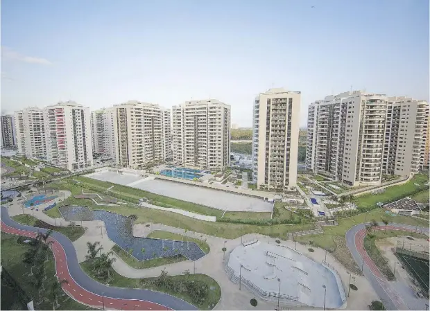  ?? BUDA MENDES / GETTY IMAGES ?? The Athletes’ Village at the Rio Olympics will be home to 17,200 people, including athletes and team officials, during the Summer Games.