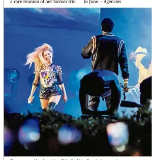  ?? — AFP ?? Beyonce and husband Jay-Z thrilled the Coachella crowd on April 14.