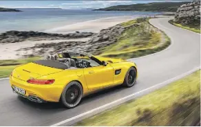  ?? MERCEDES-BENZ ?? The 2019 Mercedes-AMG GT S roadster is expected to have a price tag between $149,000 and $178,000.