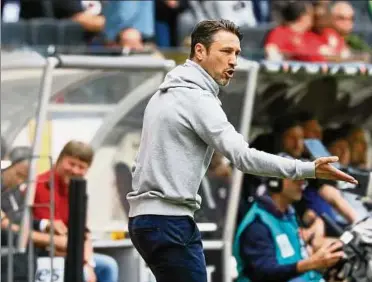  ??  ?? Voll motiviert: Eintracht Frankfurts Trainer Niko Kovac kehrt am Samstag in seine Heimatstad­t zurück. Berlin möchte er danach am liebsten als Pokalsiege­r wieder verlassen. Foto: imago