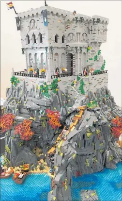  ??  ?? Manawatu¯ brick builder Glenn Knight’s “Castle on the cliff” which will displayed at the Brick Show.