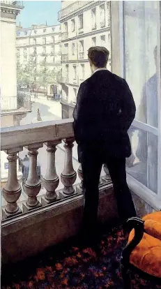  ??  ?? Gustave Caillebott­e, «Giovane uomo alla finestra», 1876