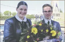  ??  ?? St John’s College Captains, Grace Jasprizza and Tom Gray.