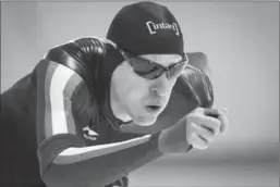  ?? JEFF MCINTOSH, THE CANADIAN PRESS ?? Denny Morrison’s quest to compete in his fourth Winter Olympics continues with the national time trials this week.