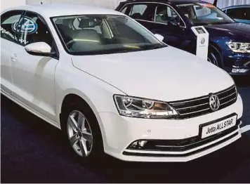  ??  ?? The Volkswagen Jetta ALLSTAR on display at the Volkswagen Fest 2017 in Shah Alam. The car comes with RM3,000 worth of exclusive accessorie­s. PIC BY MUHAMMAD SULAIMAN