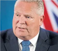  ?? COLE BURSTON THE CANADIAN PRESS FILE PHOTO ?? After whipping up passions over the sex-ed curriculum, Premier Doug Ford is now reposition­ing himself as the soul of sweet reason, Martin Regg Cohn writes.