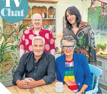  ??  ?? Newcomer Matt Lucas, top left, with Noel Fielding, Prue Leith and Paul Hollywood