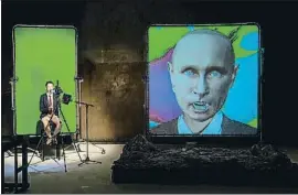  ?? FESTIVAL GREC / ACN ?? Una imagen de The Mountain, con la efigie de Vladímir Putin