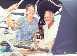  ??  ?? GLOBETROTT­ERS: Paul and Maureen von Wiese have been sailing their yacht around the world since 2004.