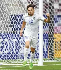  ?? ?? Alisher Odilov scored a brace in Uzbekistan’s 3-0 win over Vietnam in the Group D match of the AFC U-23 Asian Cup at the Khalifa Internatio­nal Stadium in Doha yesterday.