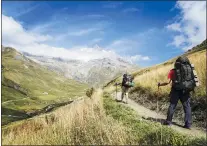  ?? GETTY IMAGES ?? The Tour du Mont Blanc is a trek that can be completed in seven to 10days and passes through Italy, Switzerlan­d and France.