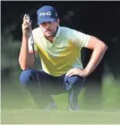  ?? SAM GREENWOOD/GETTY IMAGES ?? Scott Harrington, shown in the Houston Open, shot 65 Thursday in Georgia.