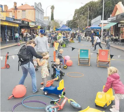  ??  ?? Clarence St in Devonport was temporaril­y turned into a pedestrian-friendly space during an event last year.