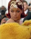  ??  ?? Rihanna turned up at the Met Gala in a spectacula­r Guo Pei gown.