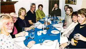  ??  ?? From left, Corinne Prior, Carole Lloyd, Maria Turner, Erol Ziya, Karin Bos Janssen, Roy Chadwick, Sara and Poppy Hall, Julie Sutton and Mo Watts