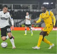  ?? ?? Rahman playing away at Derby County