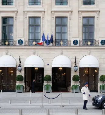  ??  ?? Above, from left: The Ritz, Paris; The Grand Lobby at Raffles, Singapore. Opposite, from left: The Plaza, New York; the view from one of the suites at Belmond Copacabana Palace, Rio de Janeiro.