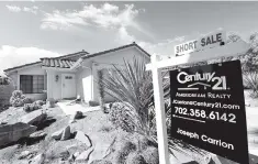  ?? — AFP photo ?? This file photo shows a short sale home in the Spring Valley area in Las Vegas. During the real estate boom that preceded the financial meltdown, it was dead easy to get a mortgage.