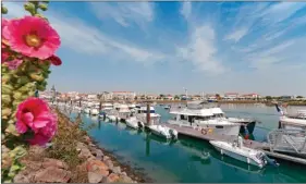  ??  ?? Situé sur la Vie, derrière la marina principale, le ponton visiteurs permet d’accueillir facilement de grandes unités.