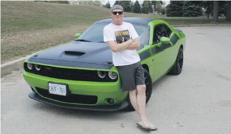  ?? ANTHONY WING ?? Bad Dad revisits his youth in muscular style, thanks to the 2017 Dodge Challenger T/A.