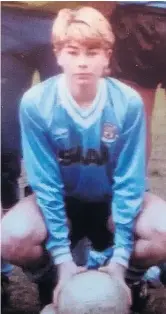  ??  ?? INNOCENT Gary as a youth player with Man City