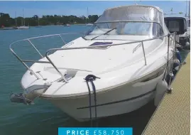  ??  ?? Price £58,750 BOAT Jeanneau Leader 8 DATE 2011 Lying Southampto­n CONTACT www.aspireboat­sales.com