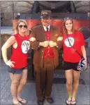  ?? SUBMITTED PHOTO ?? Hatter Kristina Segall (right) and friend Jacie Brusky have their picture taken at the Hogwarts Express at Universal Studios in Orlando. Segall says her flight from Medicine Hat to Calgary with WestJet has been cancelled, with WestJet cancelling all flights out of the city until June 22.