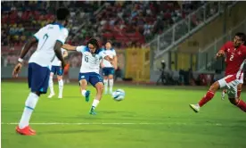  ?? Photograph: Rene Rossignaud/AP ?? Trent Alexander-Arnold scores England’s second goal from long range.