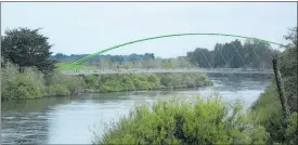  ?? Photo / Tom Rowland ?? The Perry Bridge over the Waikato River. The bridge is part of the Te Awa cycleway.