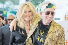  ??  ?? Keith Richards and his wife Patti Hansen have been married for 34 years. Below, Richards with his first love Anita Pallenberg in 1969.